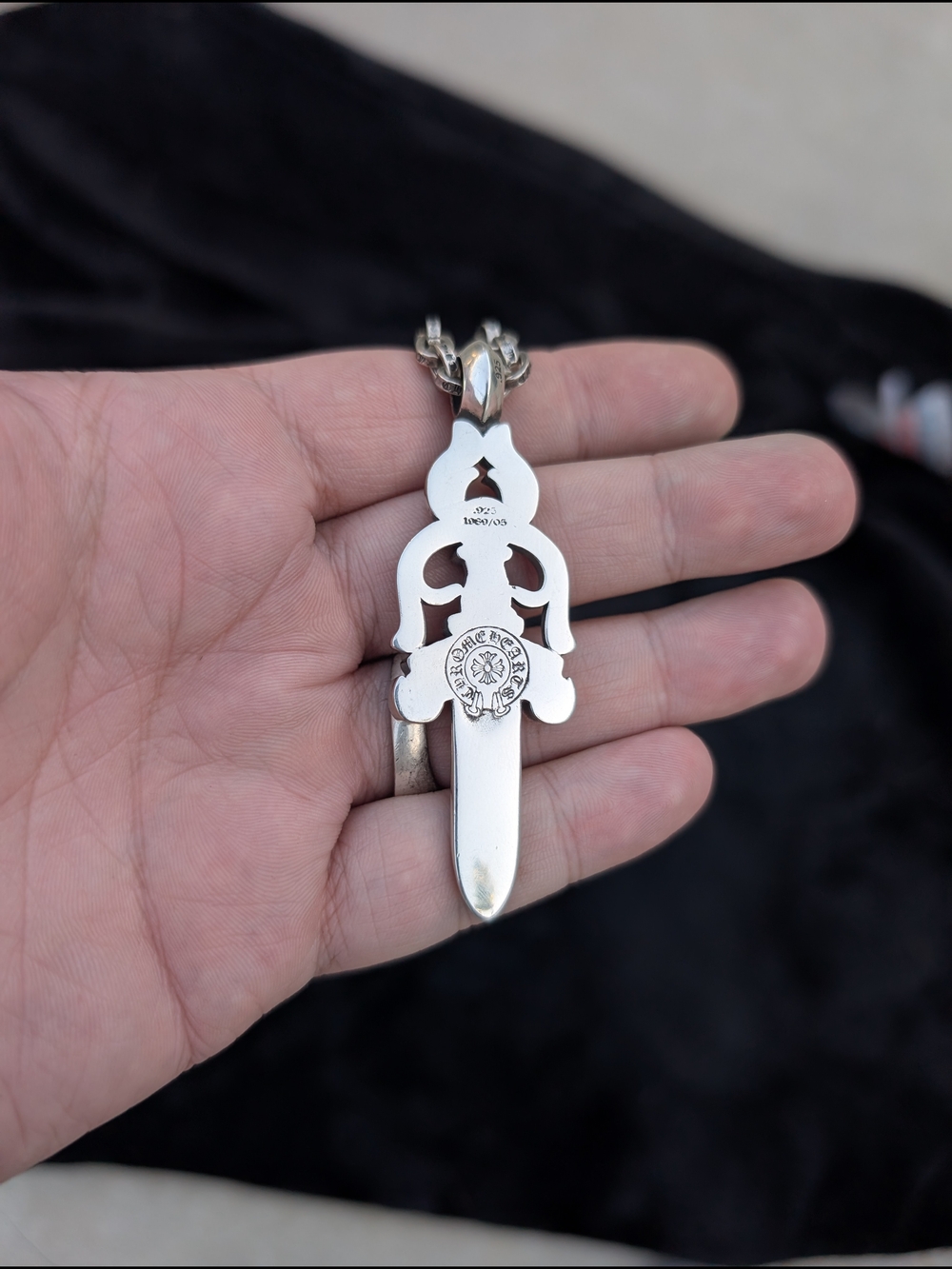 Chrome Hearts Large 925 Silver Dagger Pendant - Picture 4 of 8